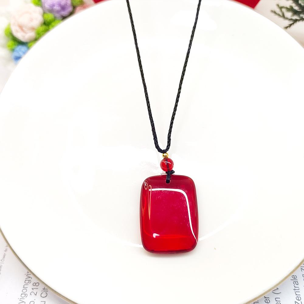 2025 Unisex Jade Glass Necklace - New Style Hot Pendant