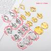 10pcs Stainless Steel 18K Plated Oval Star Heart Charms Double Hole Pendants for DIY Necklace Bracelet Jewelry Making Supplies