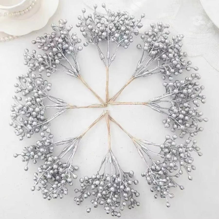 1/5pcs Artificial Flowers Plants Home Room Christmas Tree Wedding Decorat Bridal Accessory Clearance Artistic Table Arrangements