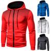 Men's Sweatshirts with Zipper Pockets Thin Solid Color Half Tracksuit Casual Outdoor Hooded Tracksuit Long Sleeves Jacket Coats