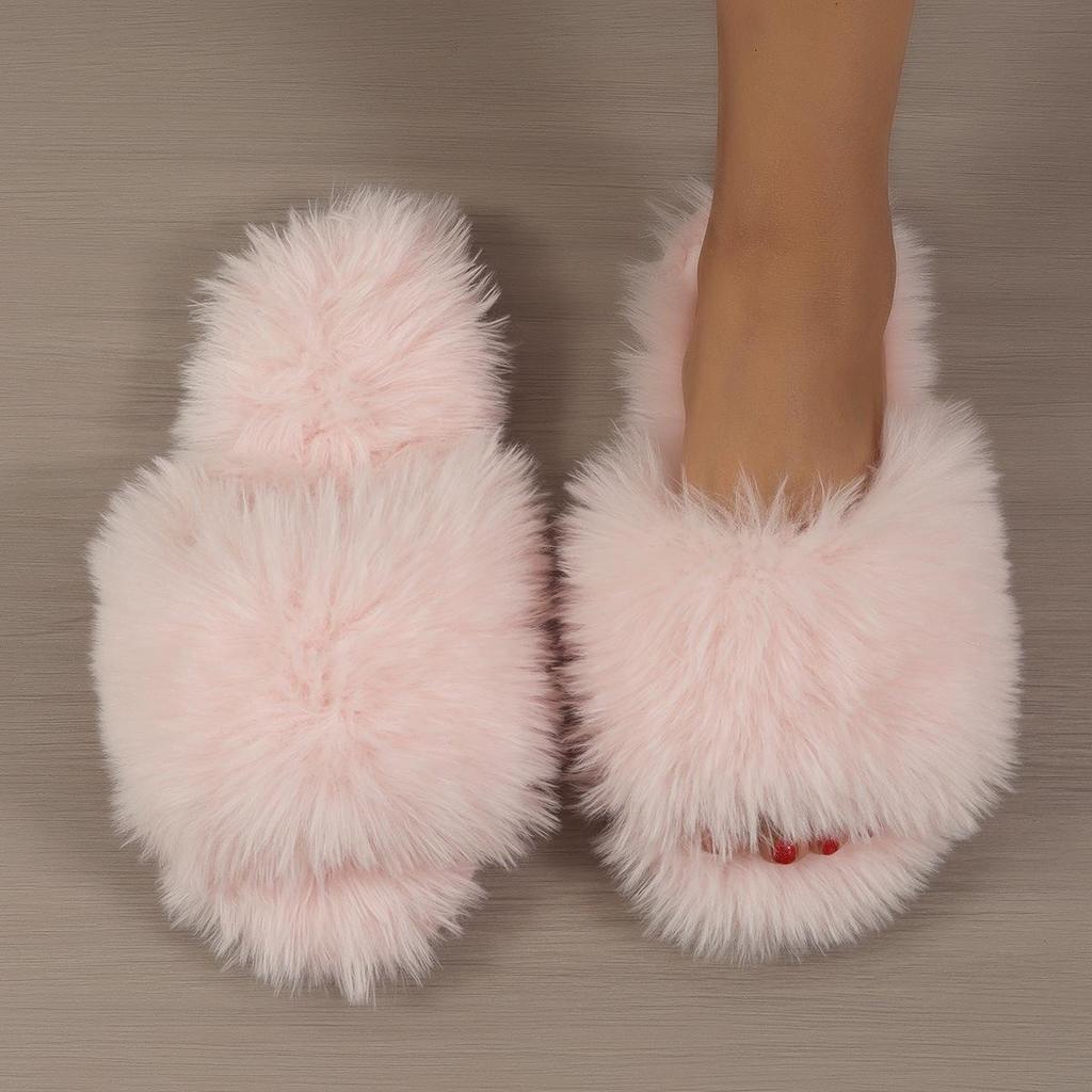 Women's Long Fur Indoor Cotton Slippers - New 2024 Spring & Autumn Style
