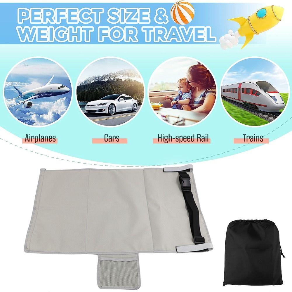 Grey Kids Travel Airplane Bed Portable Foot Rest Hammock New Baby Pedals Bed