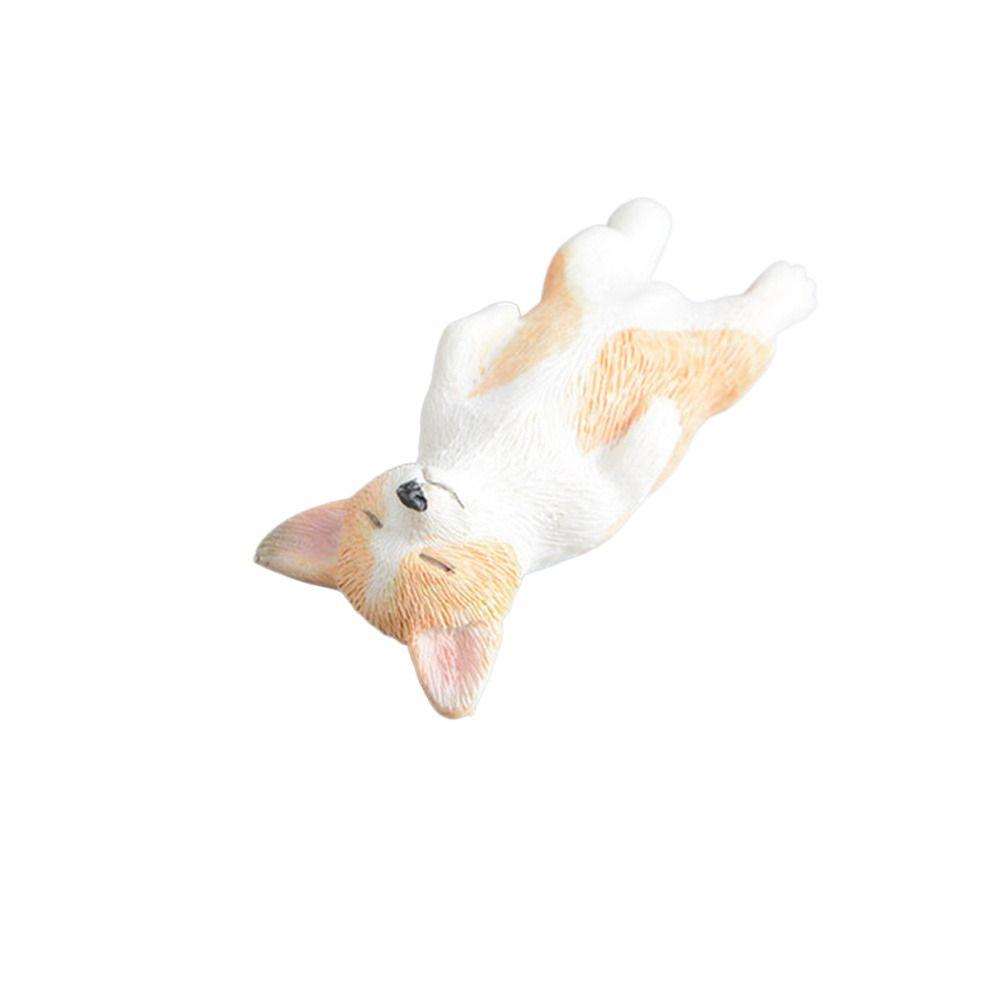 Gift for Kids Resin Figures Dog Doll Miniature Figurines Car Ornament Corgi Model Simulation Dog