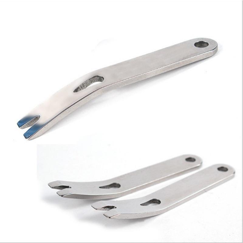 1PC Strumento da Tasca EDC, Mini Edizione Tascabile Piede di Porco in Acciaio Inossidabile, Raschietto a Manovella, Portachiavi con Graffetta Winder