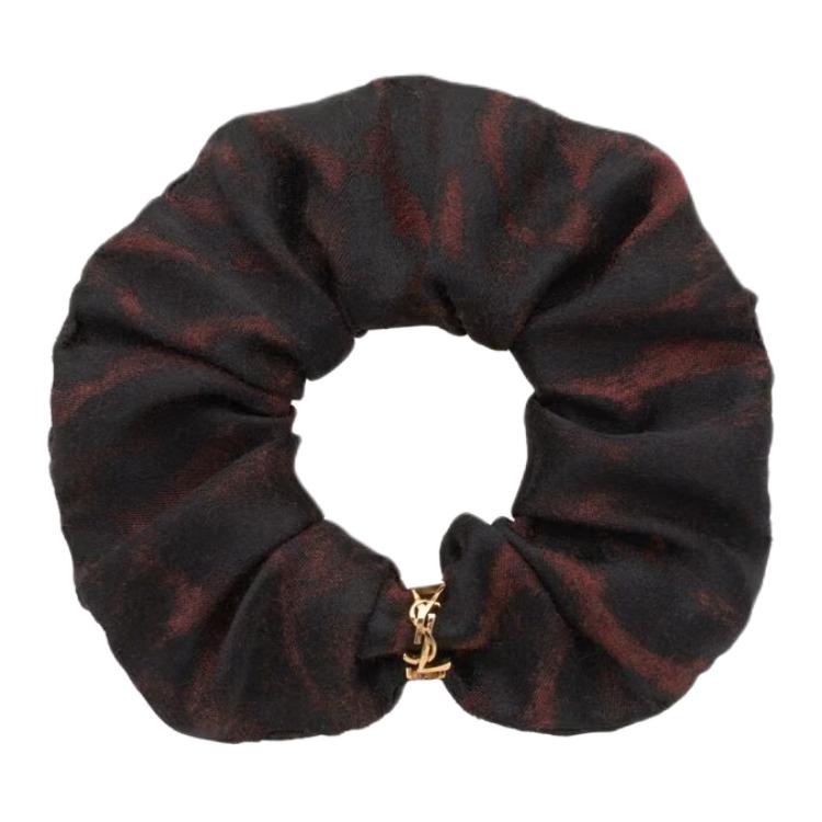 

Saint Laurent Leopard Print Silk Metal Cashmere Hair Tie Unisex accessories Red 8431753YS369780 F,Red