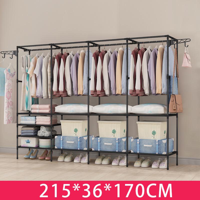 Fashionable Minimalist Double-Row Floor-Standing Coat & Hat Rack