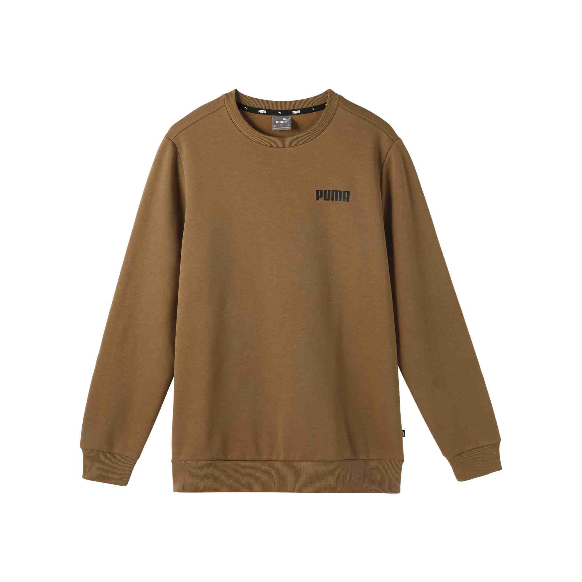 PUMA SS24 ESS CREW SWEAT FL Solid Color Casual Crew Neck Comfortable Versatile Fleece Lined Long Sleeved Sweatshirt 847460-93 M (175/96A)
