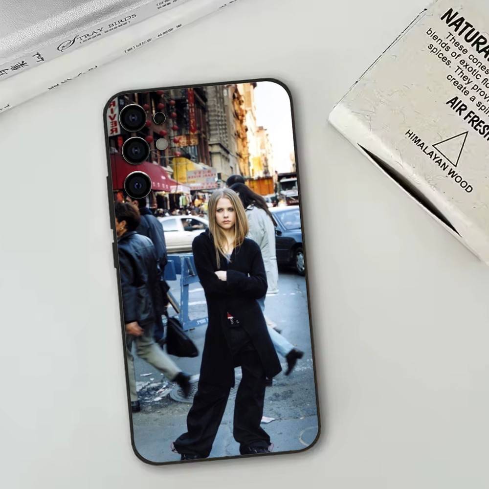 A-A-Avril   Phone Case Black Silicone Soft For Samsung S25,S24,S21,S22,S23,S30,Ultra,S20,Plus,Fe,Lite