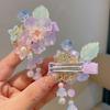 1 Pair Hanfu Flower Hair Clip Children'S Antique Style Tassel Hair Clip Headwear For Girls Bangs Hair Accessories