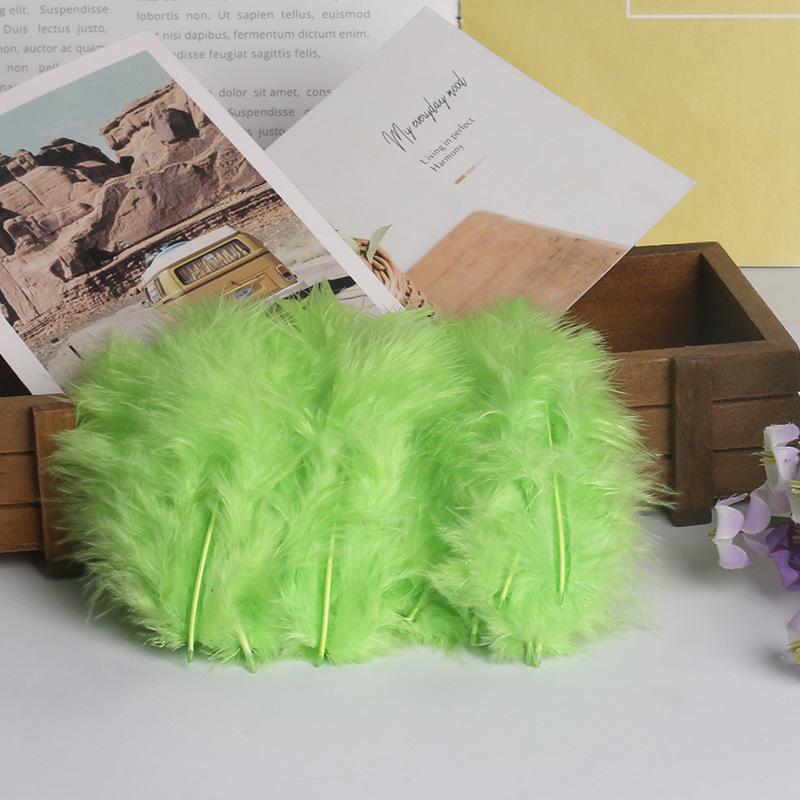 50Pcsdy Color Bamboo Tube Feather Turkey Feather Jewelry Accessories Crafts Pet Toys Decorative Materials
