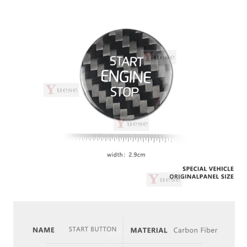 For Volvo XC40 Car Engine Start Stop Button Cover Real Carbon Fiber Sticker