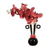 Ceramic Vase Geometric Binaural Stripes Flower Vase Black and White Vertical Stripes Terrarium Home Decoration Accessories