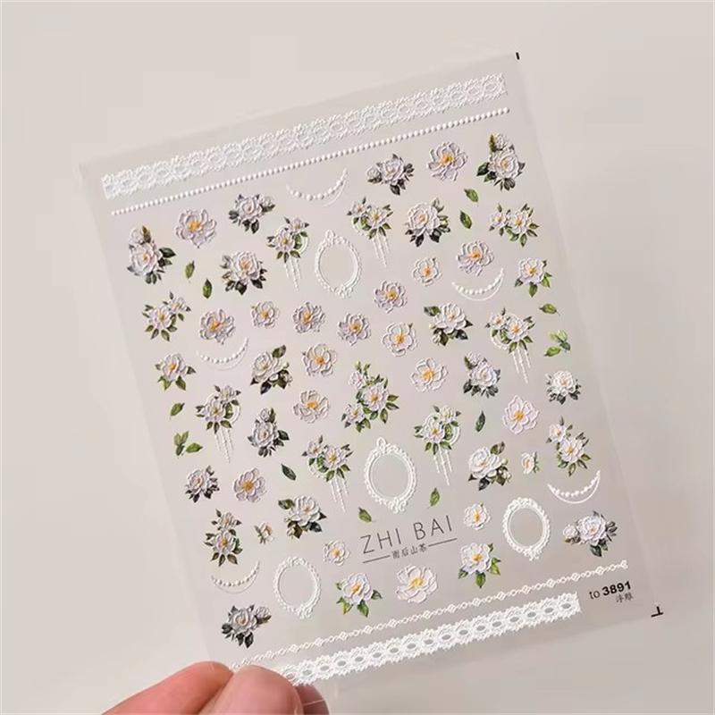 1PCS French Jelly Nail Stickers Dreamy Bubble Meteor Butterfly Star Moon Self Adhesive Stickers For Nail DIY Nail Art Decoration