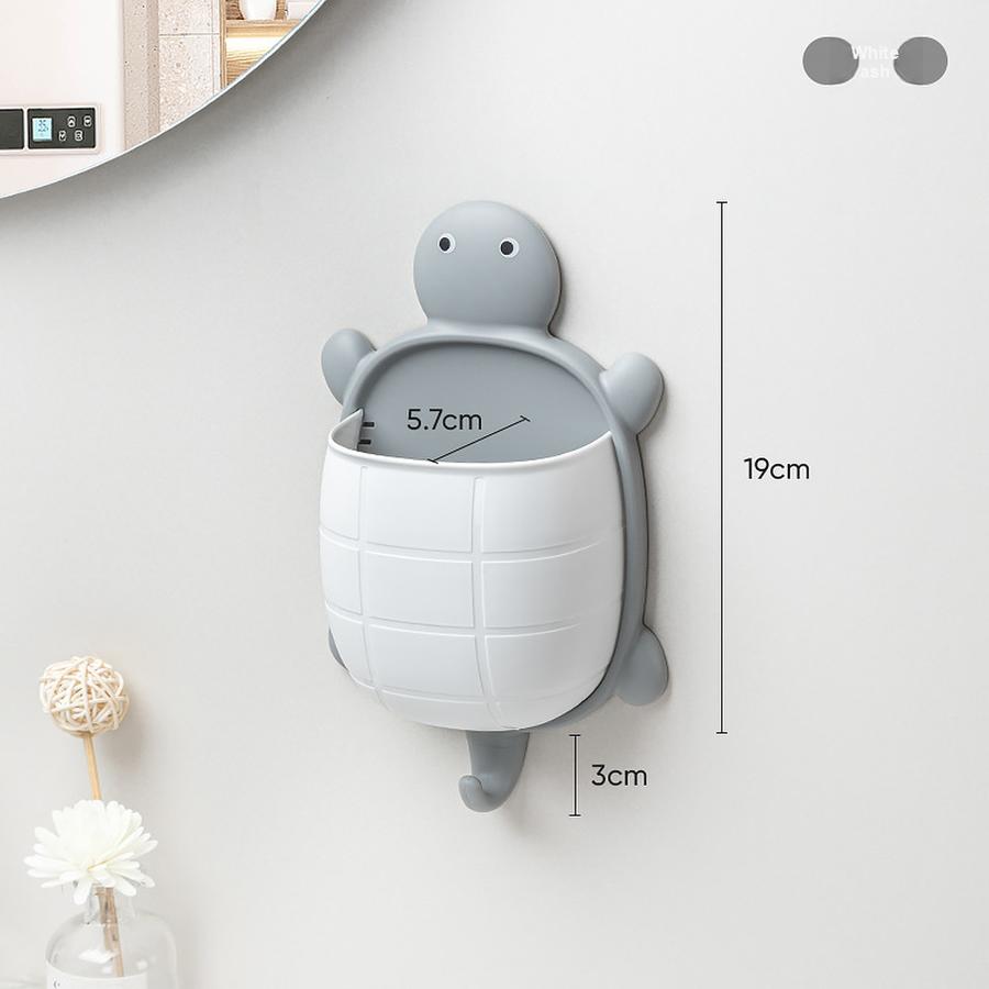 New Turtle Shelf Cosmetic Organizer Storage Box for Bedroom Bathroom Toothbrush Bedside Phone Wall Mount