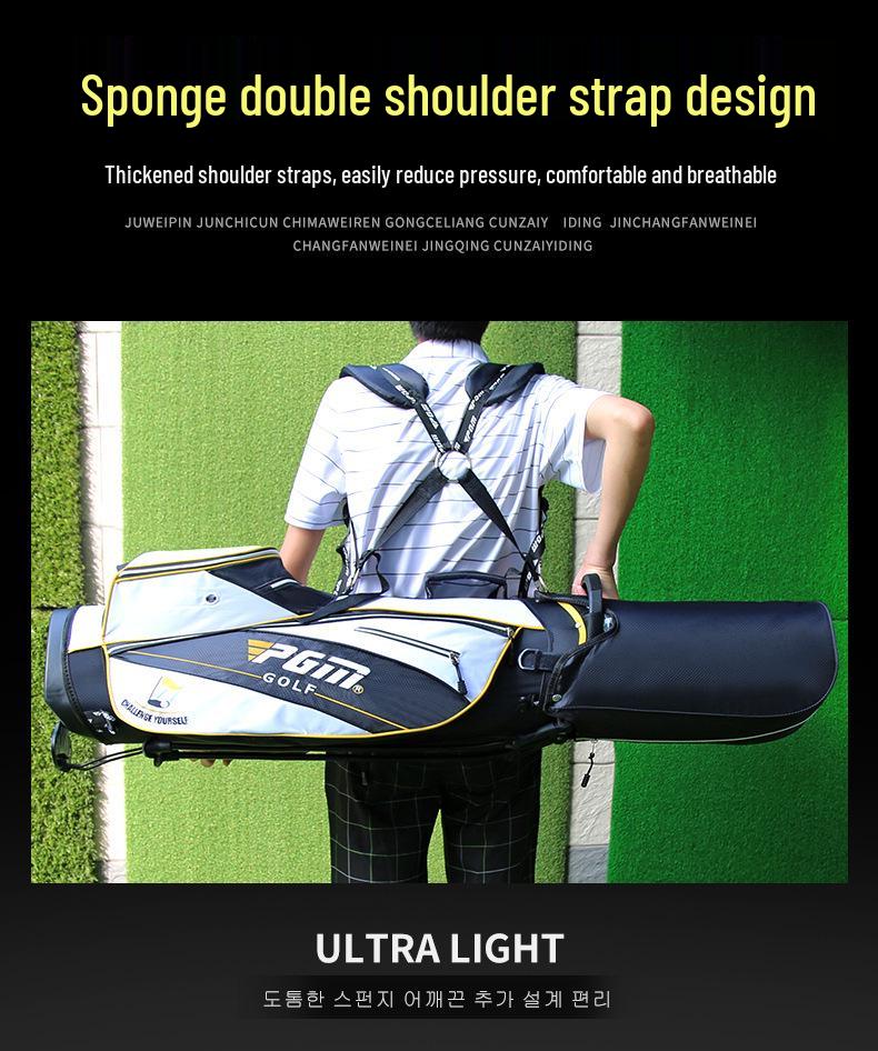 PGM Unisex Golf Stand Bag with Double Shoulder Strap, Lightweight and Durable.