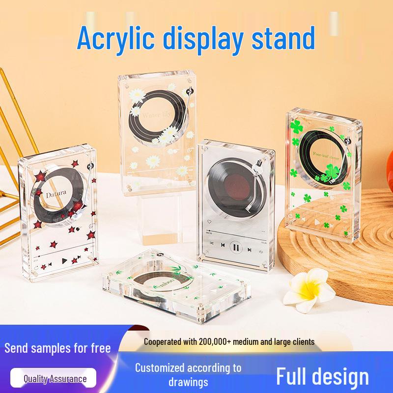 

Custom Summer Blossoms Acrylic CD Player Badge & Brick Record Display Rack