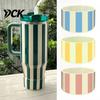Anti Slip Cup Cover for Travel Mugs Striped Cover, Elastic Silicone Protective Sleeve, Waterproof Non Flexible Food Grade Protector Protector,