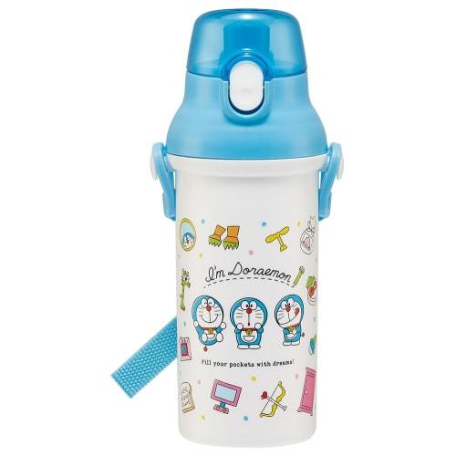 Skater Doraemon Line Design Sanrio Water Bottle, 480ml, Kids', Antibacterial, Child-Friendly, Lightweight, Made in Japan, PSB5SANAG-A