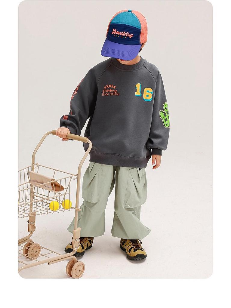 Boys' Autumn 2025 Long Sleeve Casual Sweatshirt