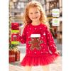 Christmas Girl Sweater With Cartoon Pattern For Kids Autumn Wear