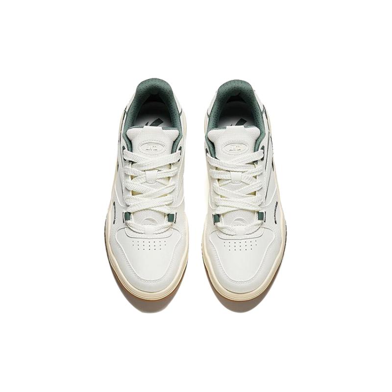 Anta Wave Shoes Slip-Resistant Cushioning Low-Top Skateboard Shoes Women's Ivory White Gray Sneakers 922348003-5