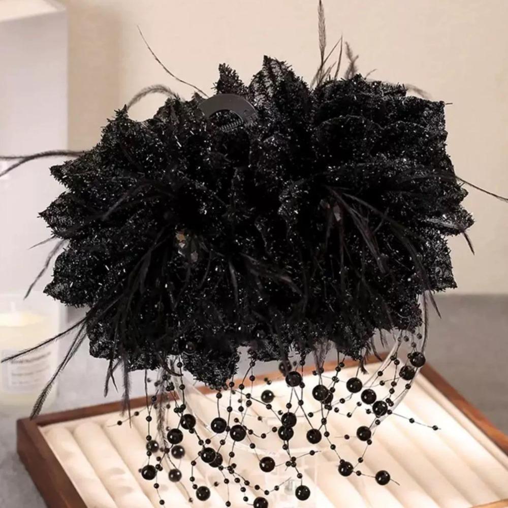 Sequin Grasping Clip Tassel Hair Accessories Fashion Crab Hair Clips  Women