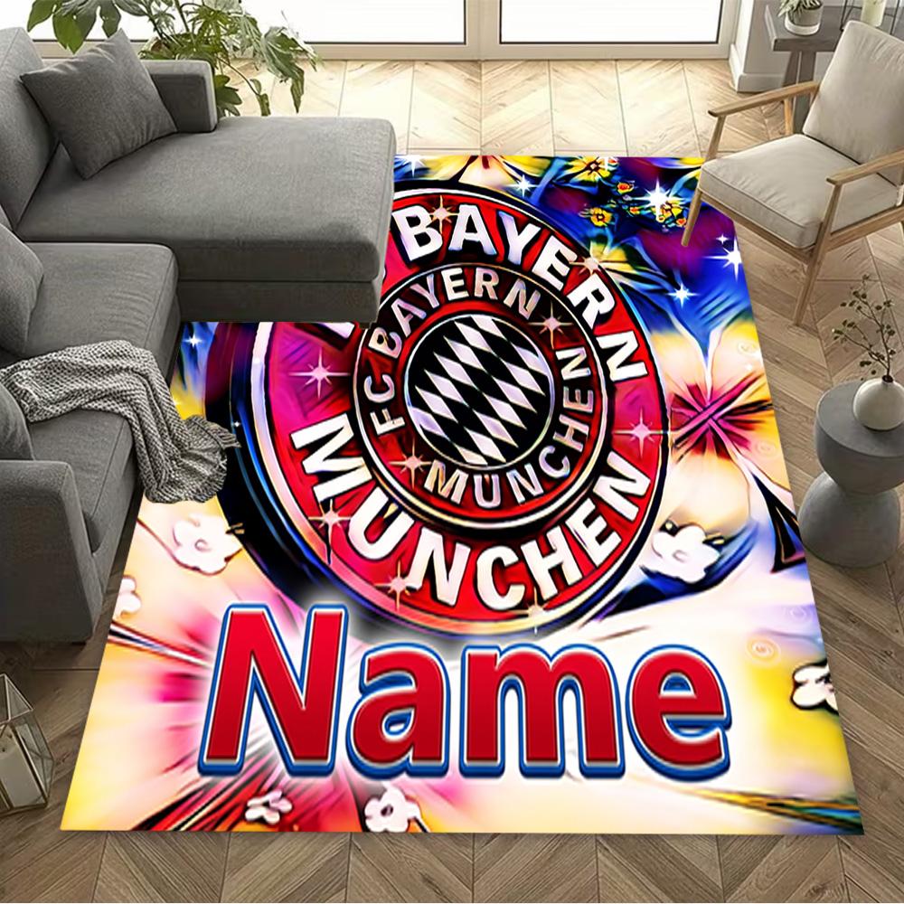 Bayern Munich Crest Carpet Design for Hallway Bedrooms Balcony Kitchen Anti-slip Rug Anime Office Decor Perfect Birthday/Christmas Gift Idea