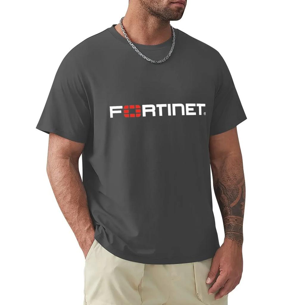 LOGO FORTINET T-shirt heavyweights cute tops mens funny t shirts