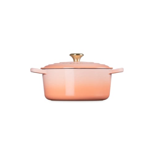 Le Creuset Signature Cocotte Ronde 22 cm Cast Iron Enamel Pot, P?ch, Gas, Induction, and Oven Compatible [Official Japanese Product]