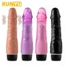 Waterproof Realistic Dildo Vibrator Soft Jelly Powerful G-spot Masturbation Adults Toys for Women Men