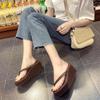 Women's Fashionable 7cm Platform Flip-Flop Slides - Non-Slip Beach Thong Slippers