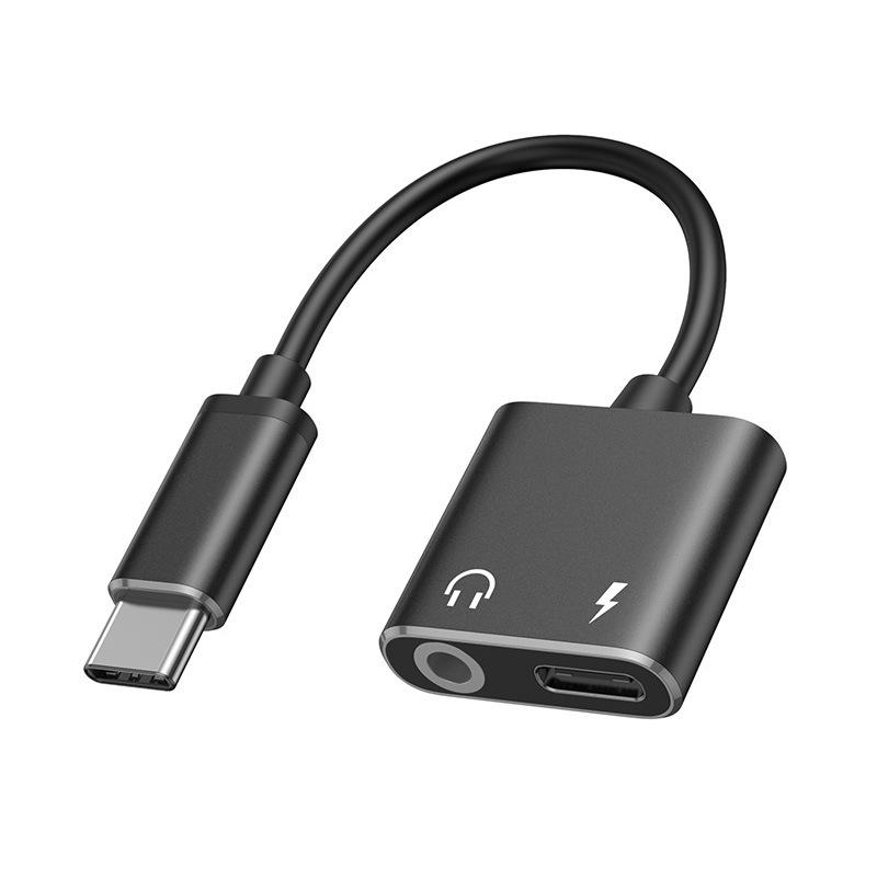 Adattatore USB Type-C A 3,5 Mm 2 In 1 – Dongle Audio Con Ricarica Rapida – Cavo Intrecciato Per Smartphone E Tablet