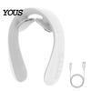 Travel Friendly Neck Massager Electric with Heat, 10 Modes & 16 Intensity Levels, Heated Cervical Lightweight Cordless Massager, Wearable Relaxer for