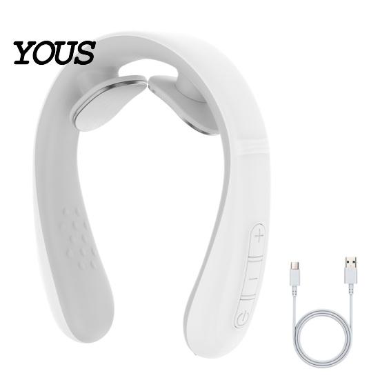 Travel Friendly Neck Massager Electric with Heat, 10 Modes & 16 Intensity Levels, Heated Cervical Lightweight Cordless Massager, Wearable Relaxer for