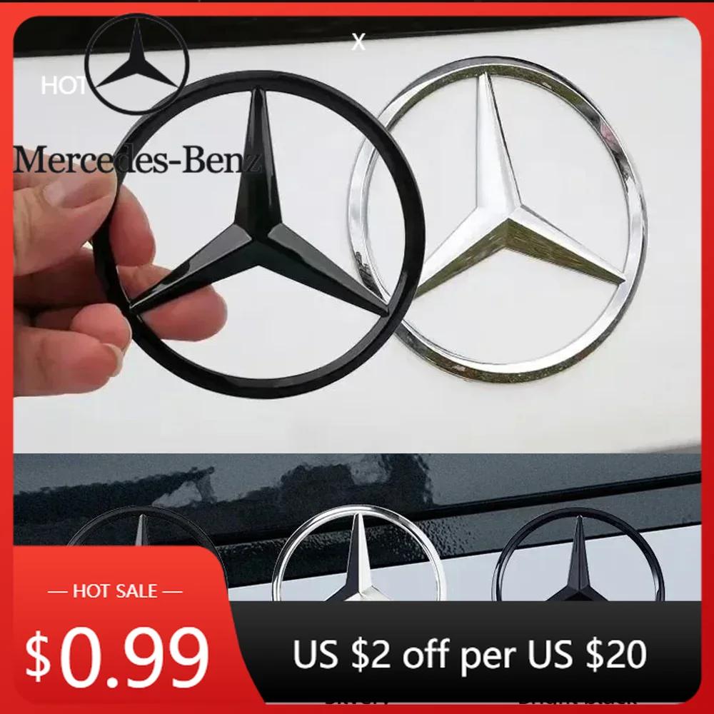 Car Sticker 90mm Car Rear Trunk Middle Badge Emblem Sticker Decal For Mercedes Benz W203 W211 W204 W210 W212 Cla W205 W213 CLA C