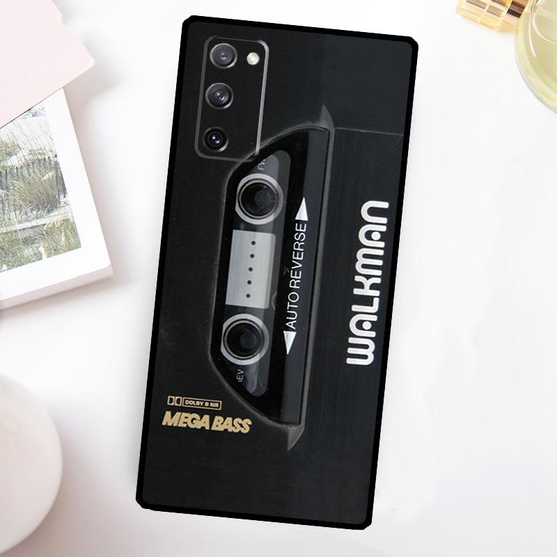 Retro Cassette Tape Funda For Samsung Galaxy S23 Ultra S22 Plus S20 S21 FE S8 S9 S10 Note 10 20 S24 Ultra Case