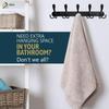 Metal Wall Mounted Coat Rack | 5 Tri-Hooks Hold Up To 50 LBS | On Door Towel Rack Can Be Installed In Minutes - All Setup Tools Included | For