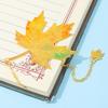 Fall Leaves Metal Bookmarks with Chain Pendant Novel Fiction Page Marker Page Divider for Book Lover Teacher Adult