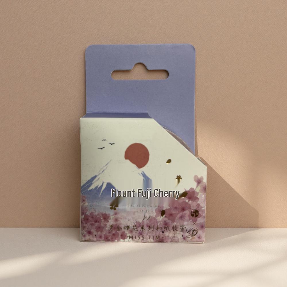 Shiguang Sakura Story Washi Tape - Fresh Japanese Floral Design for Journals & DIY Collage Decoration