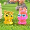 Sunglasses Animal Garden Glow-in-light Small Ornaments Cute Little Rabbit Bear Resin Accessories