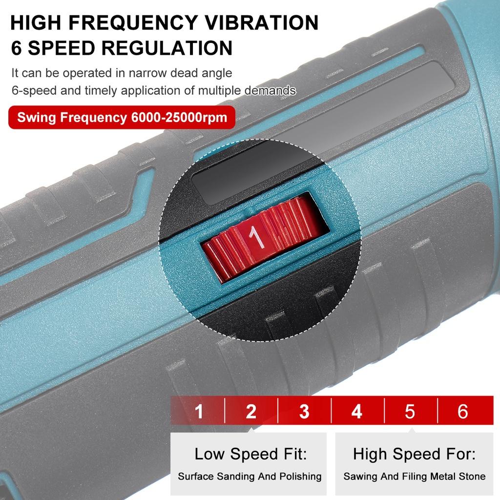 Electric Saw Electric Tool Multifunction Tool Oscillating Multi-Tools Variable 6-Speed Renovator Home Decoration Trimmer DC 18V