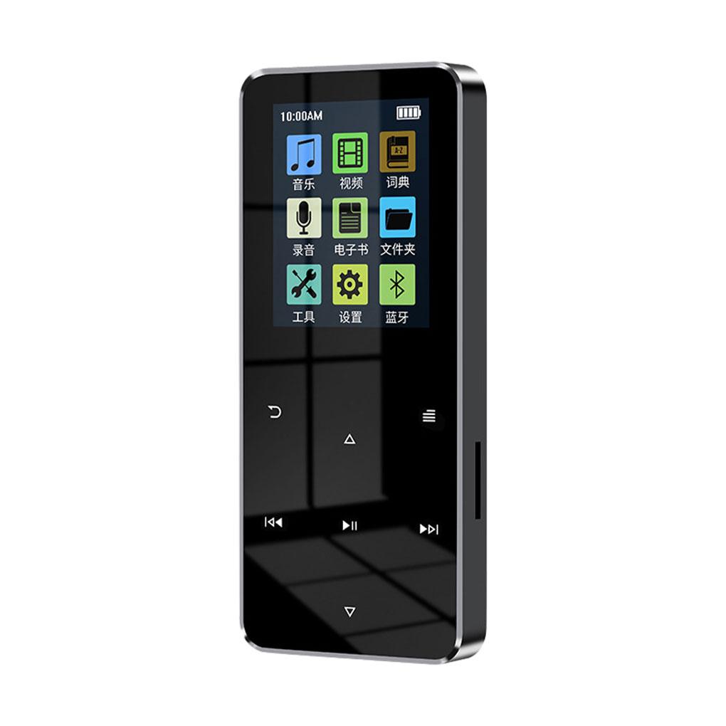 

НОВЫЙ 2,0-дюймовый металлический сенсорный MP3 MP4-плеер Bluetooth 5.0 Поддержка карт, с FM, будильником, шагомером, электронной книгой, встроенным динамиком чёрный