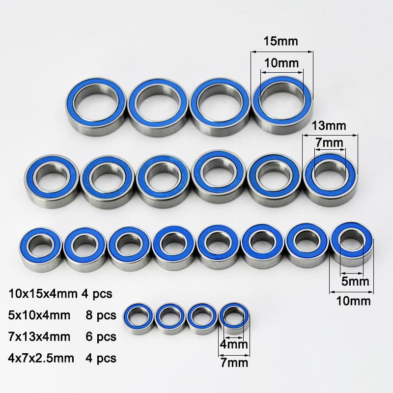 22pcs Bearing set for the Rlaarlo Terminator truck RC Car Metal Rubber Sealed Miniature Ball Bearings