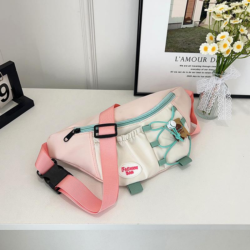 Contrasting Colors Niche Trend Beautiful Casual Sweet Retro Fanny Pack Women's Versatile Shoulder Messenger Bag