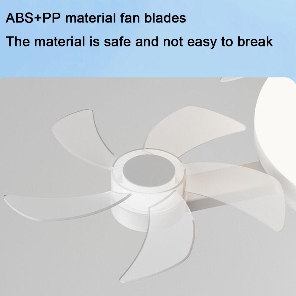 Wind Speed Adjustable Hanging Fan with LED Light 3 Lighting Modes Electric Cordless Fan Office