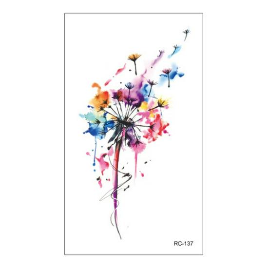 Waterproof Gradient Color Cartoon Temporary Tattoos for Men & Women