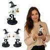 Halloween Holding Pumpkin Resin Figurine for Cemetery Scene Decoration