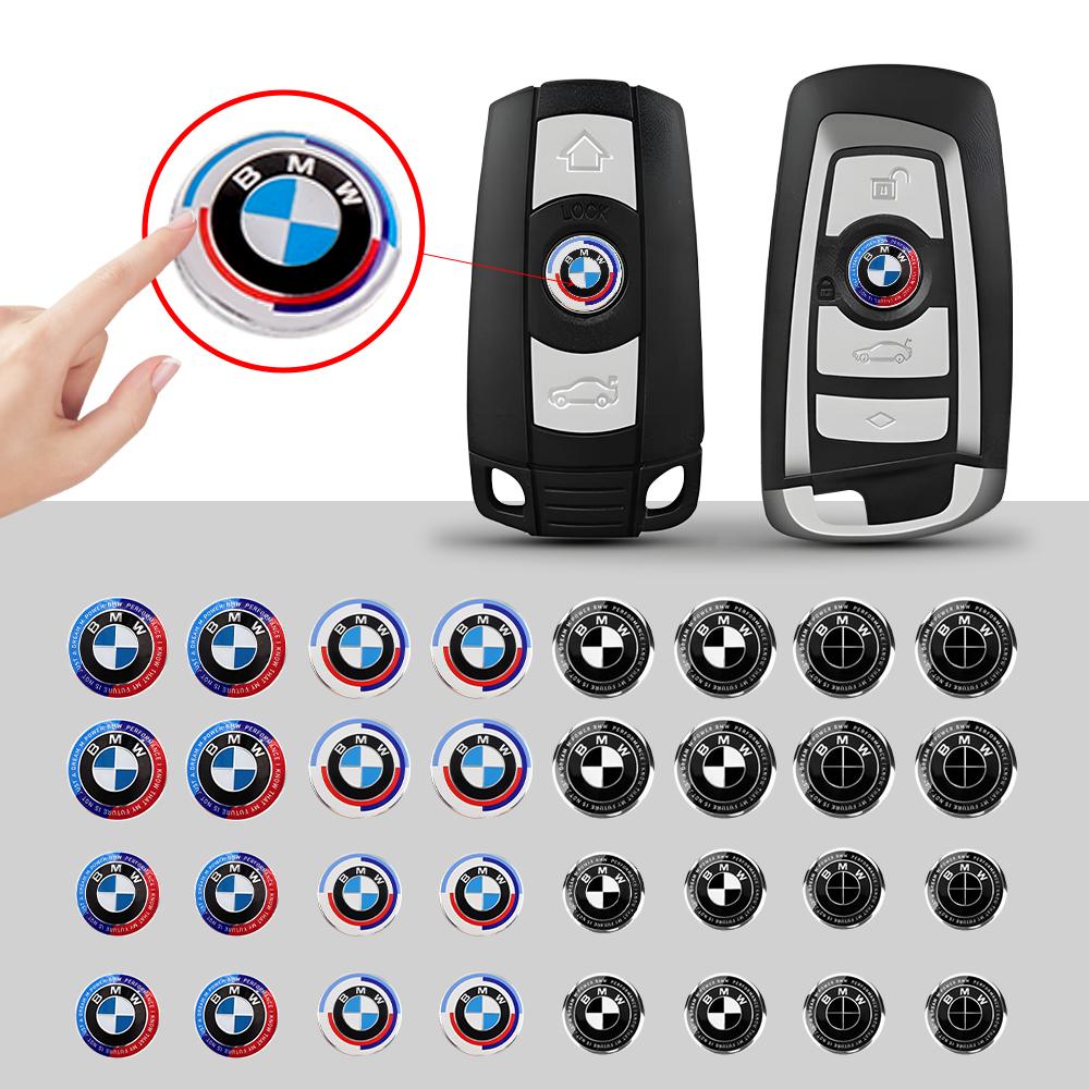 11/14mm Hliníková Samolepka s Logem na Klíč od Auta Auto Ovládací Klíč Logo Příslušenství Pro BMW 50. M Performance E46 E90 E49 F30 F80 F20 E90