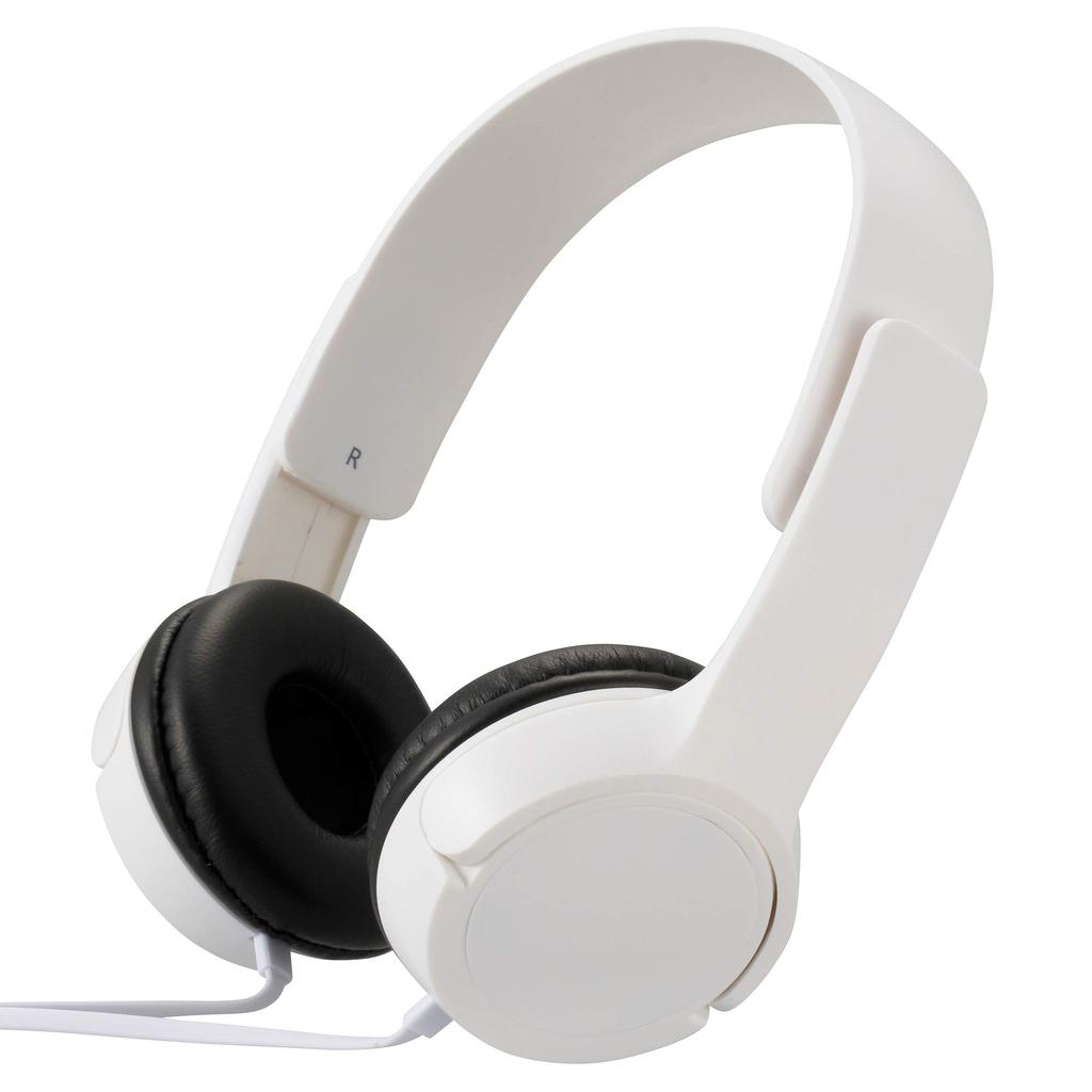 OHM AudioComm H125 Stereo Headphones, White, HP-H125N-W, 03-2280
