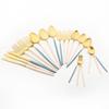 Beige Gold Besteck Set Edelstahl Geschirr Goldene Messer Gabel Löffel Stäbchen Besteck Küche Geschirr Set Silberbesteck